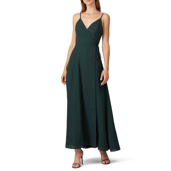 Fame and Partners Tilbury Green Wrap Maxi Dress - Picture 1 of 14